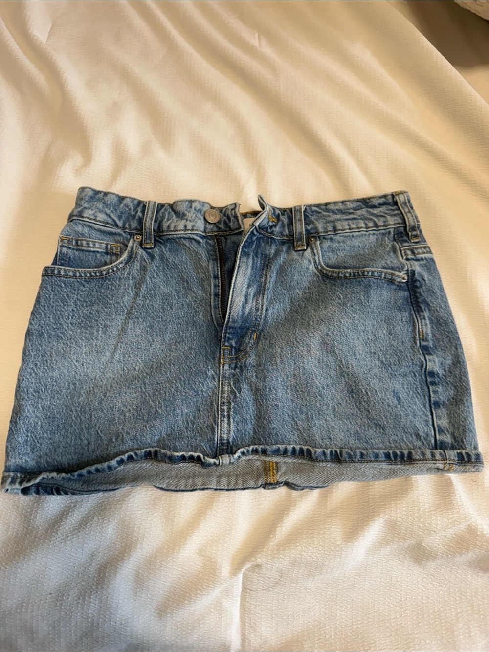PacSun Light Blue Denim Mini Skirt